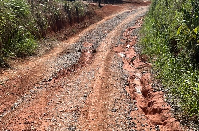 ALÉM DO GRANIZO DEVASTADOR, A ESTRADA ESTÁ PÉSSIMA